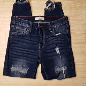 Cello Jeans Womens Distressed Skinny Jeans 7